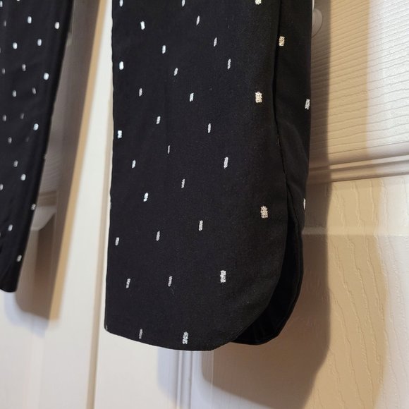 🍂 Up! Petal-Slit Slim Black Pants - Picture 3 of 6